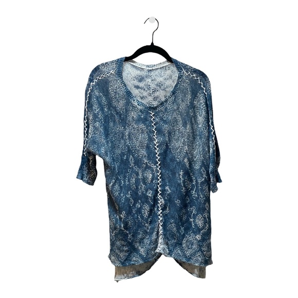 SUNDANCE Women's Fia Sweater Blue Embroidered 3/4 Length Sleeve Size Medium - Picture 4 of 9